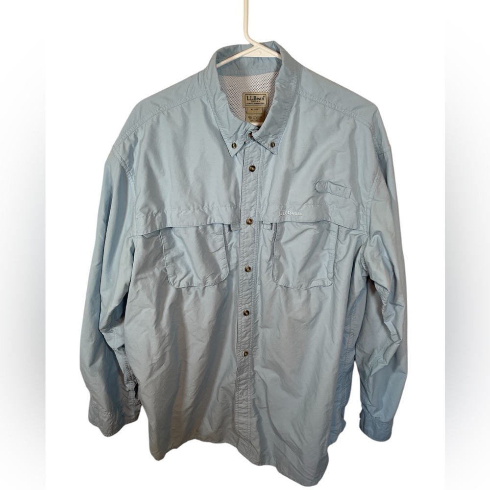 L.L.Bean men’s outdoor button down shirt, light blue